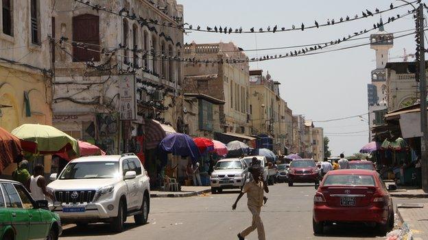 The centre of Djibouti's capital, which has the same name as the country