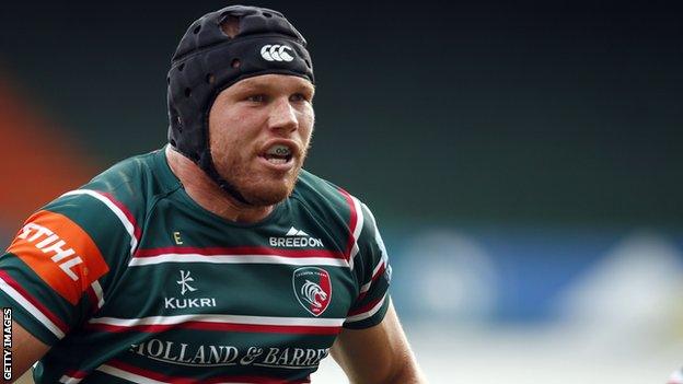 Blake Enever in action for Leicester Tigers