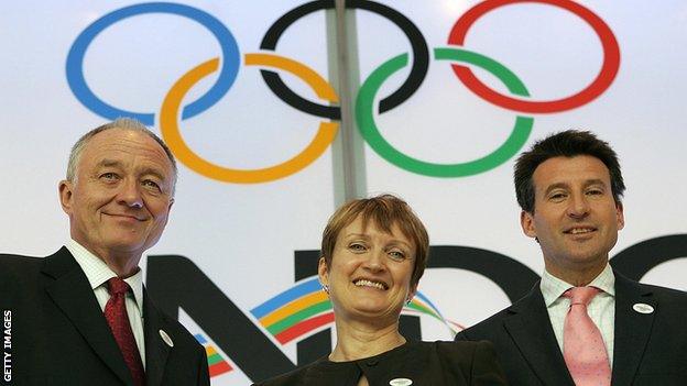 Ken Livingstone, Dame Tessa Jowell and Lord Coe