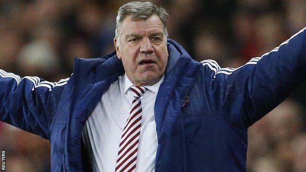 Sunderland manager Sam Allardyce