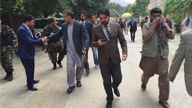 Photo taken by MP Naqibullah Faiq who was present in parliament during the attack