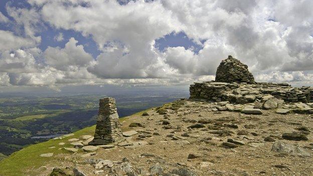 The summit of Coniston Old Man