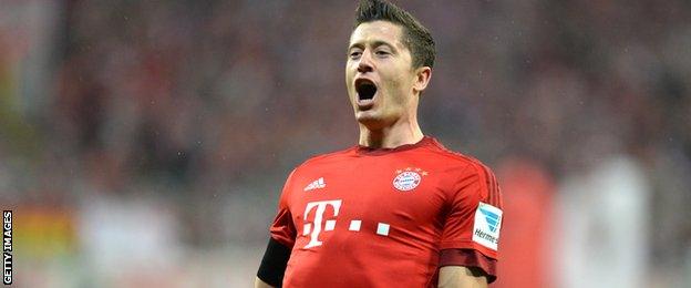 Bayern Munich striker Robert Lewandowski