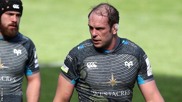 Wales captain Alun Wyn Jones made his Ospreys debut in 2005