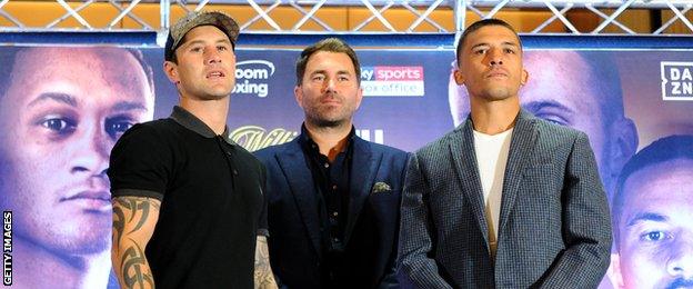 Ricky Burns, Eddie Hearn and Lee Selby