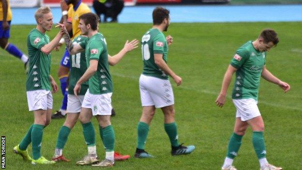 Guernsey FC celebrate