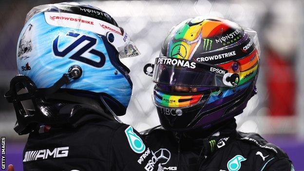 Valtteri Bottas and Lewis Hamilton