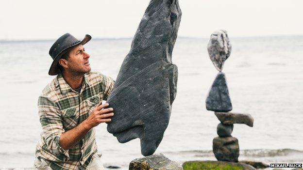 Gravity defying rock sculptures