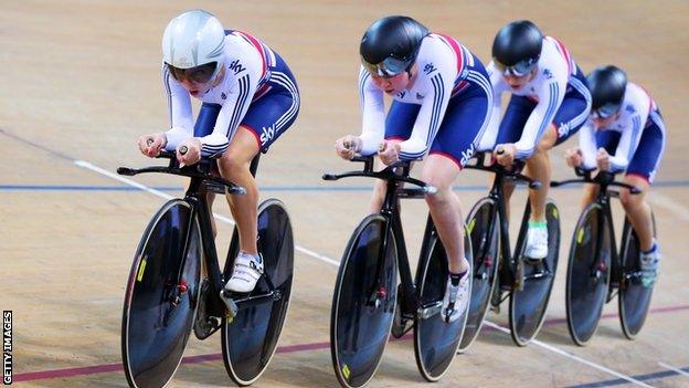 GB women's team pursuit quartet