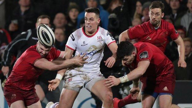 James Hume in action against Munster in December 2018