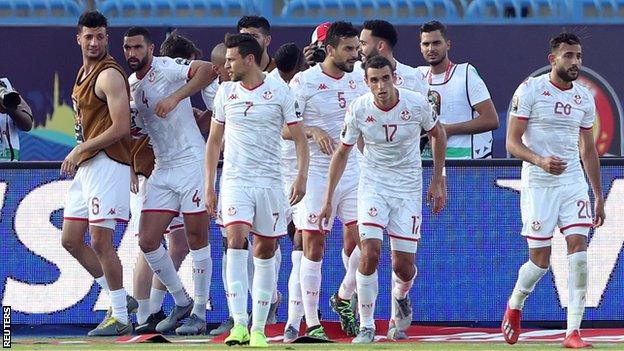 Tunisia players celebrate