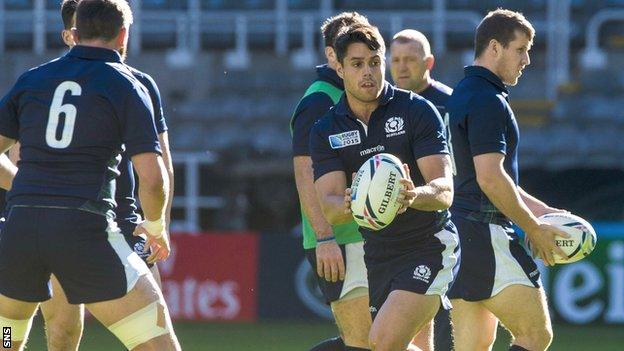 Sean Maitland starts in the Scotland backs for the game at St James' Park