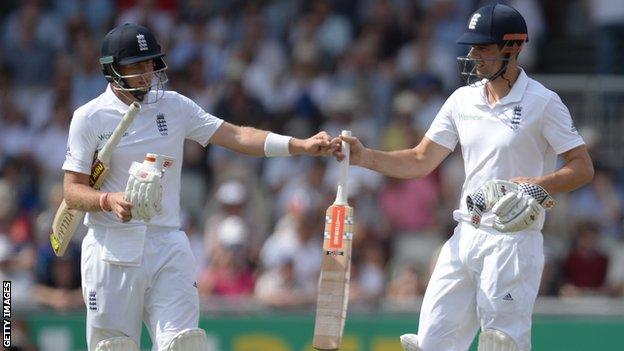 Joe Root and Alastair Cook