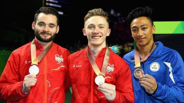 James Hall, Nile Wilson and Marios Georgiou