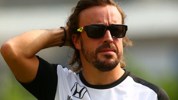 Fernando Alonso in shades