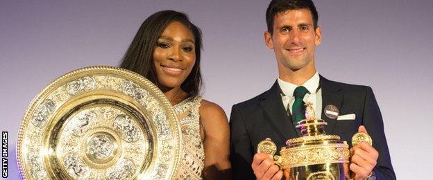 Serena Williams and Novak Djokovic