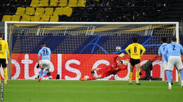 Riyad Mahrez scored from the penalty spot for Manchester City