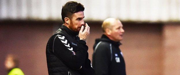 Clyde manager Barry Ferguson looks disappointed