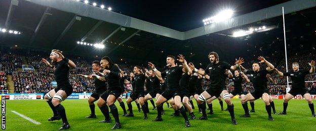 New Zealand v Tonga at Rugby World Cup