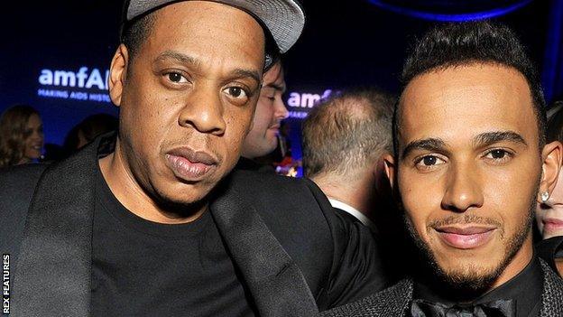 Lewis Hamilton and Jay Z