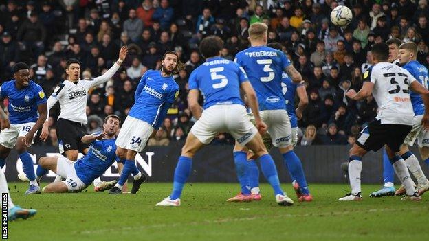 Luke Plange scores against Birmingham