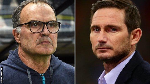 Marcelo Bielsa (left) and Frank Lampard