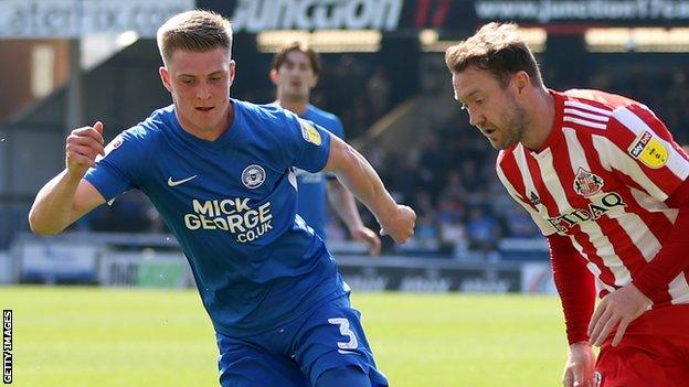 Josh Knight (left) in action for Peterborough