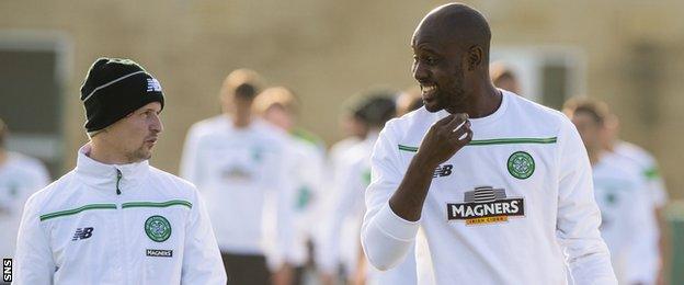 Celtic forwards Leigh Griffiths and Carlton Cole