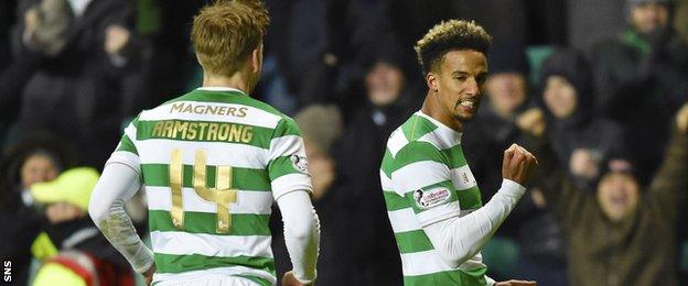 Celtic's Stuart Armstrong and Scott Sinclair celebrate