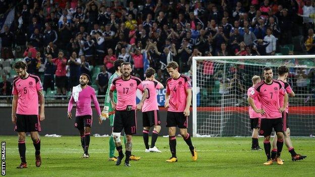 A 1-1 draw in Slovenia wasn't enough for Scotland to secure a play-off spot for Russia 2018.