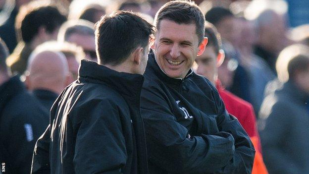 Bonnyrigg Rose manager Robbie Horn (right) has guided his team to a Scottish Cup meeting with holders Hibernian