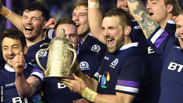 John Barclay led Scotland to Calcutta Cup success at Murrayfield in February 2018