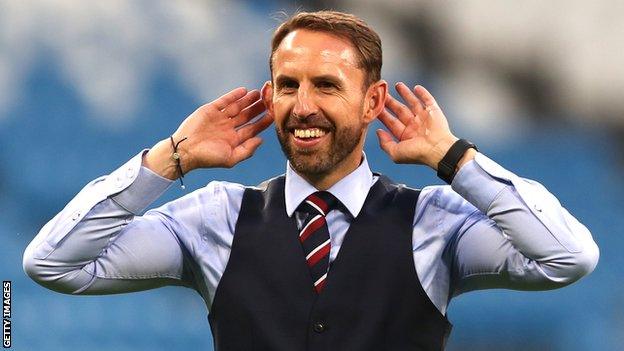 Gareth Southgate celebrates