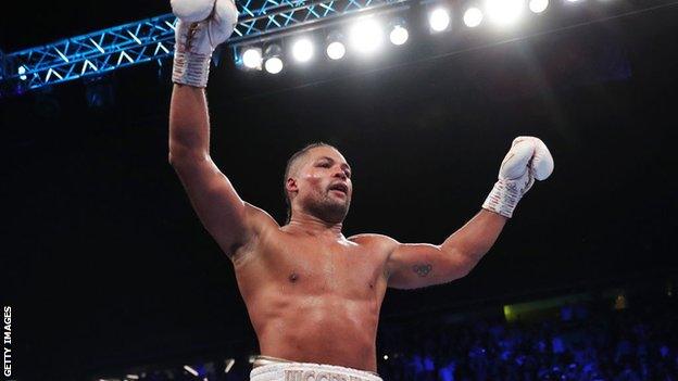 Joe Joyce celebrates