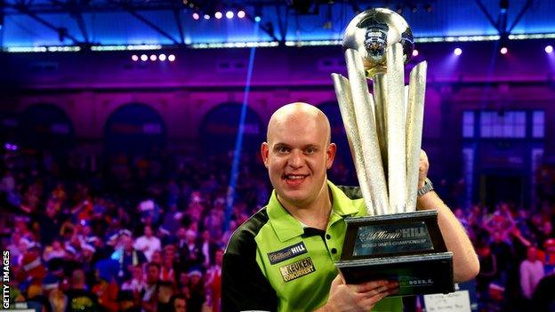 Michael van Gerwen has won three PDC World Darts Championship titles