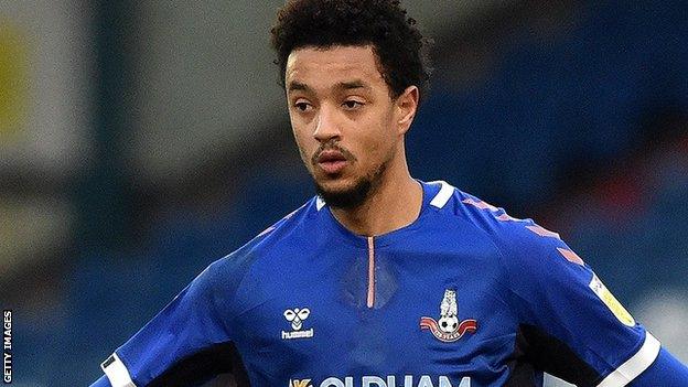 Cameron Borthwick-Jackson in action for Oldham