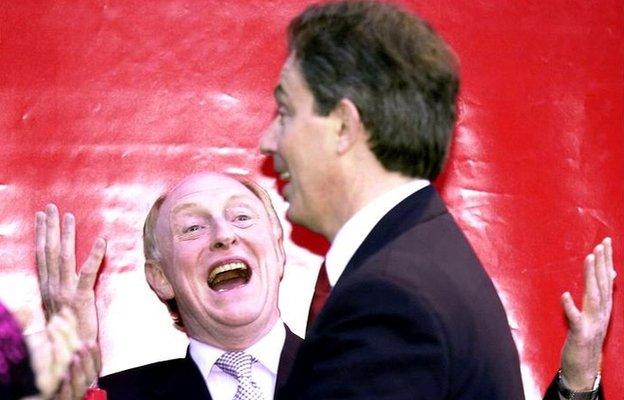 Neil Kinnock and Tony Blair in 2001