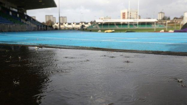 The Scotstoun ground which was due to host the Women's Six Nations match between Scotland and England