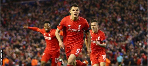 Lovren celebrates his winner