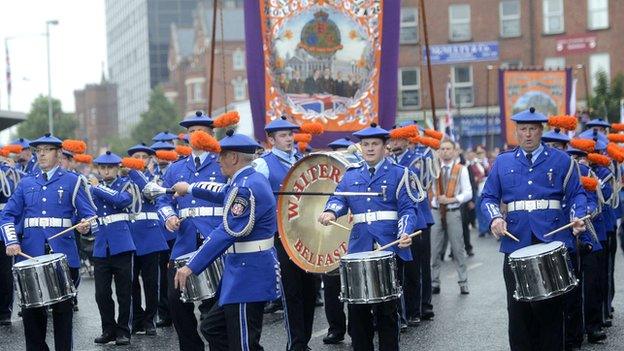 Band at Belfast parade