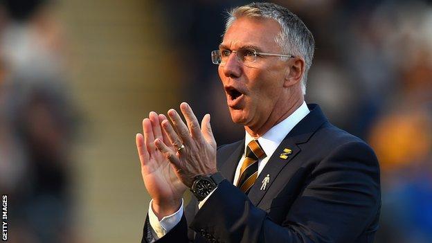 Hull City boss Nigel Adkins on the sidelines