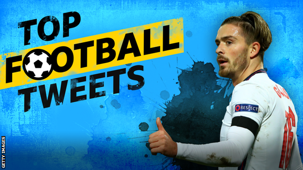 Top Football Tweets: cut-out of Jack Grealish