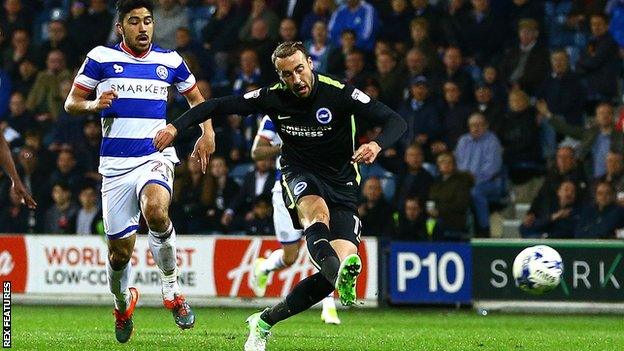Glenn Murray scores Brighton's first goal