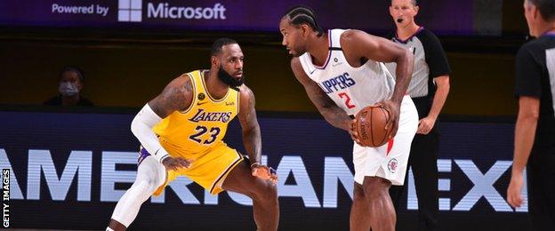 LeBron James and Kawhi Leonard