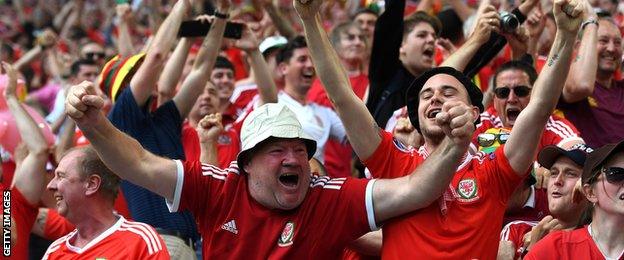 Wales fans