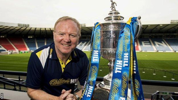 Alex McLeish with the Scottish Cup