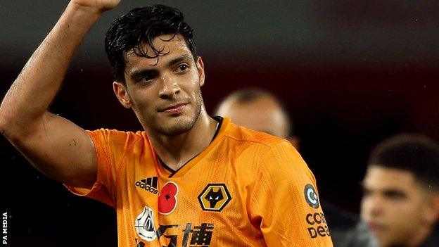 Raul Jimenez celebrates