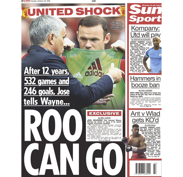 The Sun back page