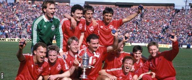 Aberdeen with the 1986 Scottish Cup