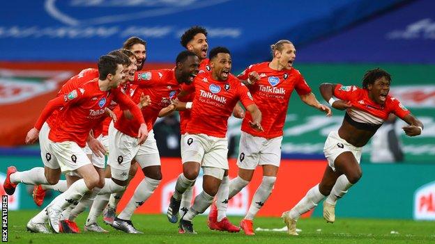 Salford celebrate.